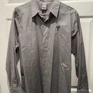 Tesla Gray Dress Shirt Classic Professional Design